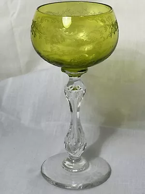 Buy Antique French Glassware, St Louis Crystal Chartreuse 6.75 Inch WINE GLASS • 69.89£