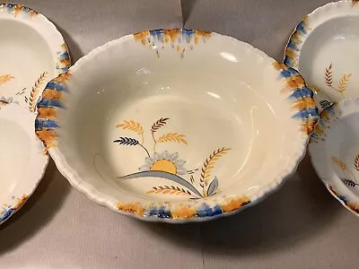 Buy Set Of 5 Vintage Grindley Art Deco, Sunrise Fruit/Salad Bowl With 4 Side Bowls  • 29.99£