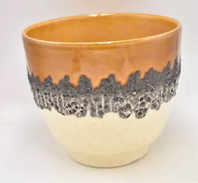 Buy Vintage West German Bay Keramik Large Mid Century Ceramic Planter Lava Style • 64.95£