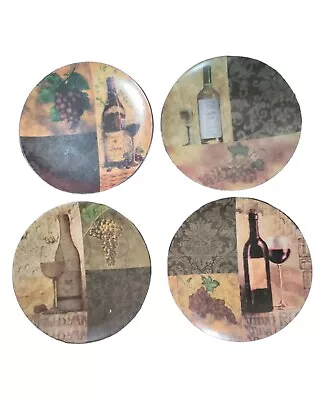 Buy Tuscan Accent Decorative Plates 4.6” Set Of 4 Decorative Plates Gifts Wine Estat • 18.64£