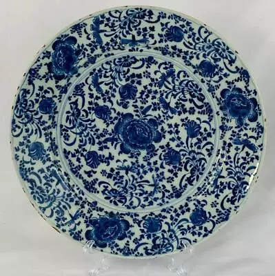 Buy 18thc Antique Early Delftware Charger Plate  Delft Blue & White Pottery Signed • 350£