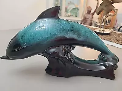 Buy Blue Mountain Pottery Canada Vintage Turquoise Dolphin Figurine/Statue 31 Cm • 27.48£