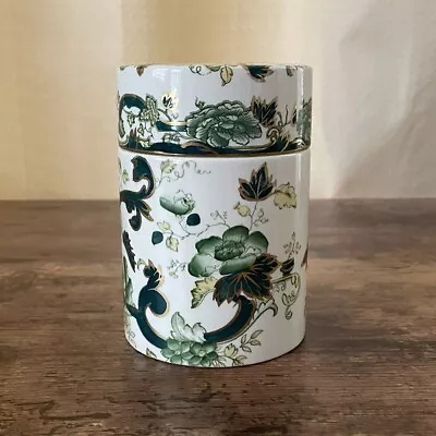 Buy Masons Chartreuse Peking Jar Green Gold Floral Ironstone China Tea Container • 54.15£