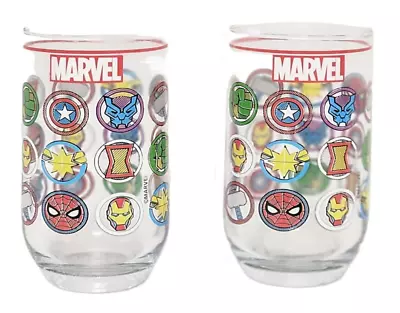 Buy Marvel Avengers Highball Drinking Glasses Printed Tall Tumblers Set Of 2 • 9.99£