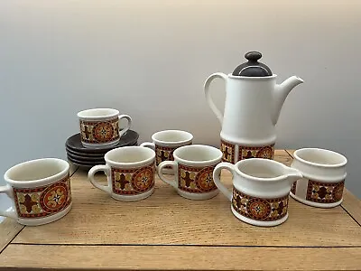 Buy Vintage Retro Coffee Set 1970s Sadler Stoneware Cup Saucers Sugar Pot Milk Jug • 24.99£