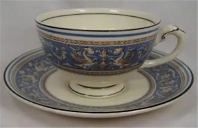 Buy Medici Cup & Saucer Myott Staffordshire Porcelain Turquoise Blue #4745 Nice (O) • 30.74£