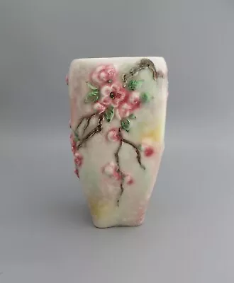 Buy Vintage SylvaC  Apple Blossom  Square Vase 2873 16cm • 19.99£