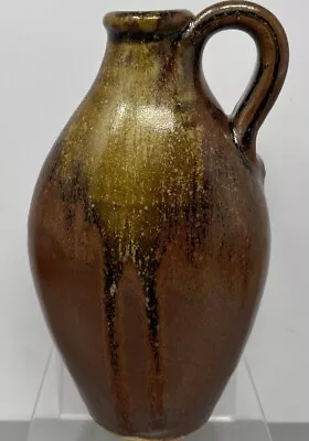 Buy John Leach @ Muchelney Tenmoku Glaze Flattened Bottle & Lug 15.5 Cm Tall #1667 • 70£
