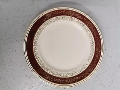 Buy John Maddock & Sons Ltd Ivory Ware Burgundy And Gilt Border 10'' Plate • 11.99£