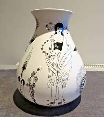 Buy VINTAGE POOLE POTTERY BEARDSLEY COLLECTION BLACK AND WHITE 8 Inch VASE • 50£