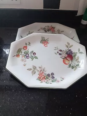 Buy Fresh Fruits Large Oblong Plates X 2 By Johnson Brothers China 29.5cm By 23cm • 10£