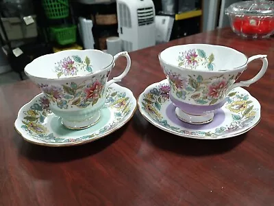 Buy Vintage Royal Albert Bone China  JacobBean  Tea Cup & Saucer Set Of 2 • 48.45£