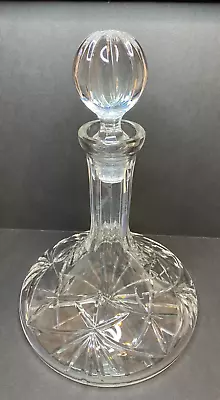 Buy Vintage Heavy Crystal Glass 10” Ships Decanter With Stopper • 55.91£