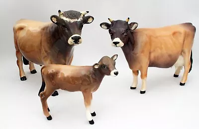 Buy Beswick Cattle Jersey Bull 1422,jersey Cow 1345 And Jersey Calf 1249d • 84.99£