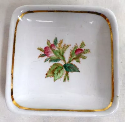 Buy Vintage Butter Pat 2.5 Square Pink Roses Royal Ironstone  England Grindley & Co • 9.34£