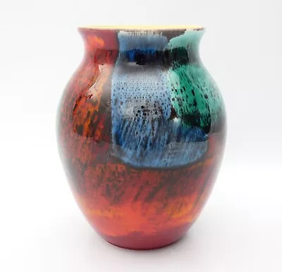 Buy Poole Pottery Vase - Volcano Orange/Red, 17cm Tall • 35£