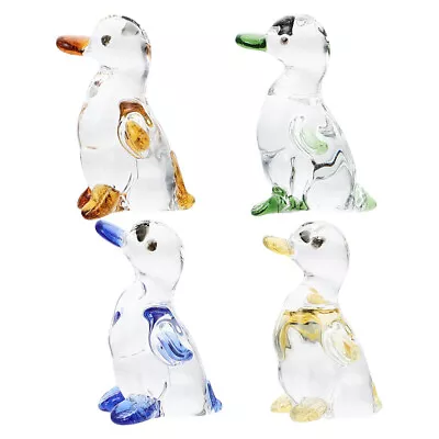 Buy Crystal Duck Figurines Glass Animal Mini Mandarin Ducks Home Decor 4pcs-SP • 11.85£