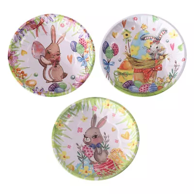 Buy 3 Pcs Easter Serving Plate Party Dinnerware Rabbit Creative Fruit Dish • 13.88£