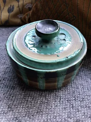 Buy Vintage Art Pottery Covered Pot Signed D T Sharp Rye Lava Ceramic David Studio • 5£