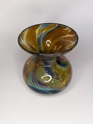 Buy Vintage Mtarfa Beautiful Colour Swirl Vase Small Ca 7.5cm H • 28£