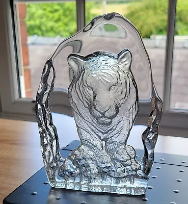 Buy Stunning Crystal Glass Good Quality Tiger Sculpture 17.5cm X 13cm X 3cm • 25£