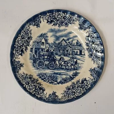 Buy Barratts Of Staffordshire Vintage Blue And White Tableware Plate Diameter 21 Cm • 5.38£