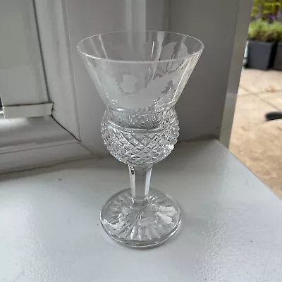 Buy Edinburgh Crystal Thistle Small Liqueur Glass. 9 Cm/3.5 Inches High. Signed • 14£