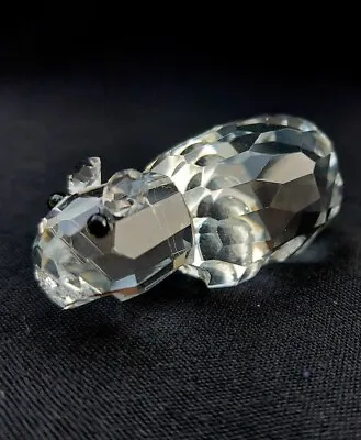 Buy Crystal Glass Hippopotamus Faceted Miniature Animal Ornament • 11£