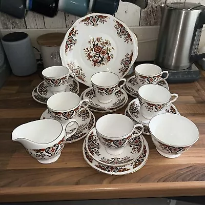 Buy Colclough - Bone China - Tea Set - Royale 21 Piece Vintage Brown Pattern Vgc • 24.99£