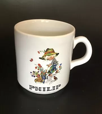 Buy Vintage Name Mug PHILIP - Purbeck Ceramics Swanage 70s • 14£