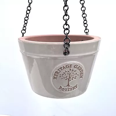 Buy Hanging Sage Green Glazed Terracotta Plant Pot. Heritage Pottery 27 Cm X 16 Cm • 19.99£