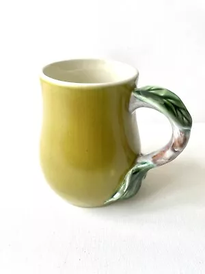 Buy Vintage Green Branch & Leaf Handle Mug P2818 Secla Pottery Portugal, 1960’s Rare • 14.95£