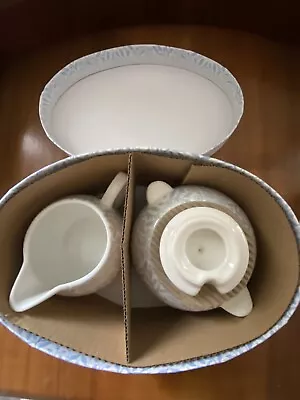 Buy V&A Milk Jug/Sugar Bowl Set; Gift Boxed; Fine China, Blue/White Pattern • 12£