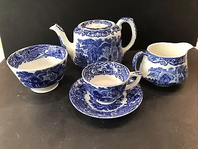 Buy George Jones Sons Abbey 1790  Tea Set, Teapot, Sugar Cream Jug, And Cup/saucer • 29.99£
