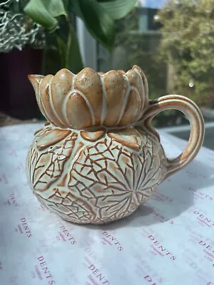 Buy Hand-made Charlestown Leaf Patterned Pottery Jug. Made In Cornwall. • 9.40£