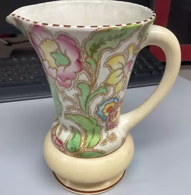 Buy Vintage 1930's Art Deco Tuscan Decoro Floral Jug Vase With Handle 7.5in D10G 885 • 24£
