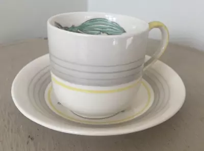 Buy Mid Century Gray's Pottery Coffee Can Coffee Cup & Saucer • 14.99£