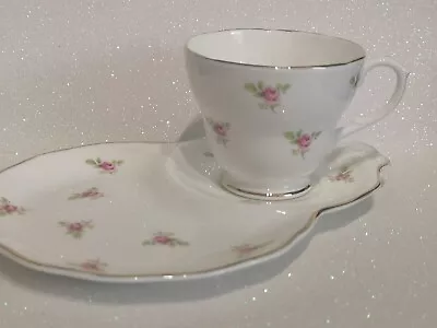 Buy Vintage Fenton China Co. Rosebuds Tennis Cup And Saucer Set. • 12.99£