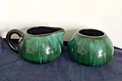 Buy Canadian Blue Mountain Pottery Open Sugar Bowl And Creamer • 12£