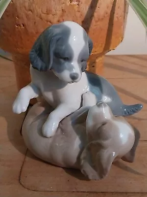 Buy Nao By Lladro Porcelain Figurine Playful Puppies • 29£