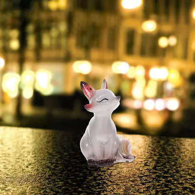 Buy  Tea Ceremony Pet Ornaments Resin Color Changing Fox Statue Lovely Animal • 12.45£