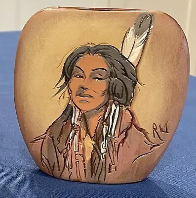 Buy Rick Wisecarver Art Pottery Wihoa's Vase Hand Painted Signed Native American • 41.93£