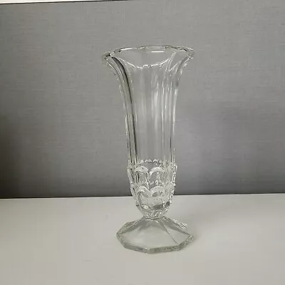 Buy Vintage Clear  Art Glass Vase Flower Vase 25cm  • 14.99£