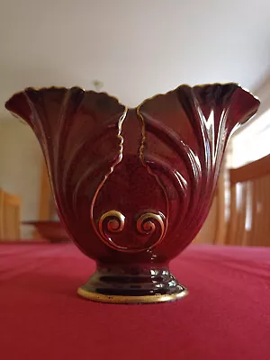 Buy Carlton Ware Rouge Royale Gilded Lustre Vintage Shell Vase Hand-painted • 13.99£