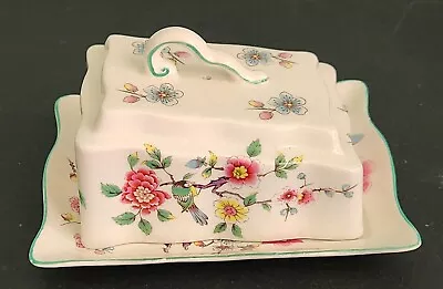 Buy Old Foley James Kent Ltd Made In England  Chinese Rose  Butter/cheese Dish • 27.96£