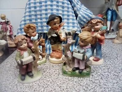 Buy 5 X Vintage German  Hummel Style Figures Playing Musical Instruments • 2.50£
