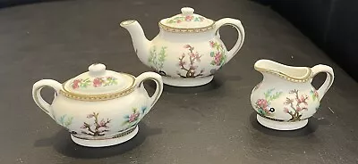 Buy Coalport Bone China. Miniature “Indian Tree” Teapot, Cream Jug And Sugar Bowl • 10£