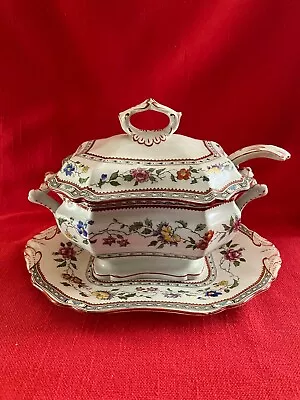 Buy 1915 Cauldon Ltd (BWM) Small Lidded Tureen, Under Plate & Ladle #2 Pattern #2847 • 119.09£