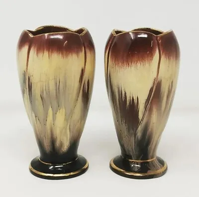 Buy Scheurich Germany Hyacinth Vases 50s 1950s Pair Posy Art Pottery X2 Vtg GA • 14.99£