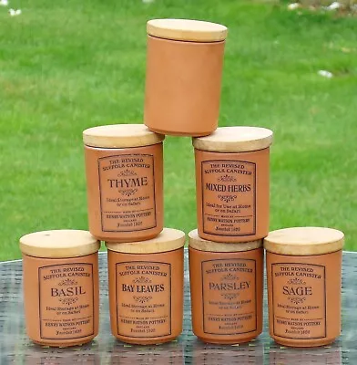 Buy Henry Watson Pottery 7 Suffolk  Herb Canisters • 13£